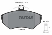 2194502 TEXTAR sada brzdových platničiek kotúčovej brzdy 2194502 TEXTAR