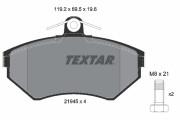 2194503 TEXTAR sada brzdových platničiek kotúčovej brzdy 2194503 TEXTAR