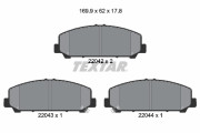 2204201 Sada brzdových destiček, kotoučová brzda TEXTAR