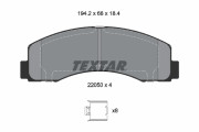 2205002 Sada brzdových destiček, kotoučová brzda epad TEXTAR