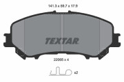 2206501 TEXTAR sada brzdových platničiek kotúčovej brzdy 2206501 TEXTAR
