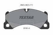 2214801 TEXTAR sada brzdových platničiek kotúčovej brzdy 2214801 TEXTAR