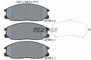 2218301 Sada brzdových destiček, kotoučová brzda epad TEXTAR