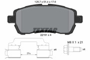 2219103 Sada brzdových destiček, kotoučová brzda epad TEXTAR