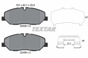 2242001 Sada brzdových destiček, kotoučová brzda epad TEXTAR