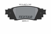 2243401 TEXTAR sada brzdových platničiek kotúčovej brzdy 2243401 TEXTAR