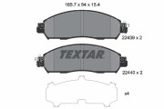 2243903 Sada brzdových destiček, kotoučová brzda TEXTAR