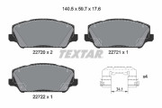 2272001 Sada brzdových destiček, kotoučová brzda epad TEXTAR