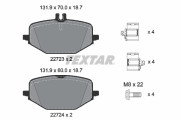 2272303 TEXTAR sada brzdových platničiek kotúčovej brzdy 2272303 TEXTAR