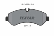 2279101 TEXTAR sada brzdových platničiek kotúčovej brzdy 2279101 TEXTAR