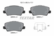 2290401 Sada brzdových destiček, kotoučová brzda epad TEXTAR