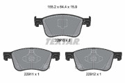 2291001 Sada brzdových destiček, kotoučová brzda epad TEXTAR