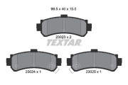 2302301 TEXTAR sada brzdových platničiek kotúčovej brzdy 2302301 TEXTAR