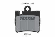 2307801 TEXTAR sada brzdových platničiek kotúčovej brzdy 2307801 TEXTAR