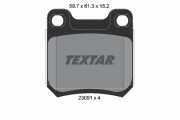 2309102 TEXTAR sada brzdových platničiek kotúčovej brzdy 2309102 TEXTAR