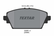 2309501 TEXTAR sada brzdových platničiek kotúčovej brzdy 2309501 TEXTAR