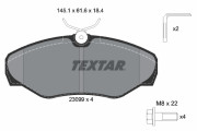 2309902 TEXTAR sada brzdových platničiek kotúčovej brzdy 2309902 TEXTAR