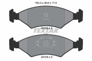 2310301 TEXTAR sada brzdových platničiek kotúčovej brzdy 2310301 TEXTAR