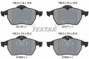 2311602 TEXTAR sada brzdových platničiek kotúčovej brzdy 2311602 TEXTAR