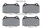 2314204 Sada brzdových destiček, kotoučová brzda epad TEXTAR