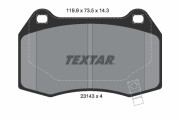 2314301 TEXTAR sada brzdových platničiek kotúčovej brzdy 2314301 TEXTAR