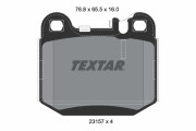 2315781 TEXTAR sada brzdových platničiek kotúčovej brzdy 2315781 TEXTAR