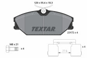 2317203 Sada brzdových destiček, kotoučová brzda epad TEXTAR