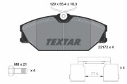 2317203 TEXTAR sada brzdových platničiek kotúčovej brzdy 2317203 TEXTAR