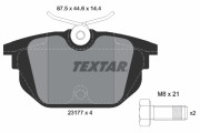 2317703 TEXTAR sada brzdových platničiek kotúčovej brzdy 2317703 TEXTAR