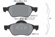 2321502 Sada brzdových destiček, kotoučová brzda epad TEXTAR