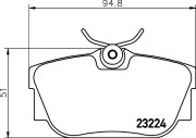 2322411 Sada brzdových destiček, kotoučová brzda TEXTAR