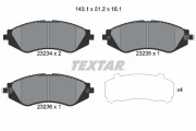 2323401 Sada brzdových destiček, kotoučová brzda TEXTAR