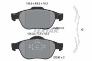 2324502 Sada brzdových destiček, kotoučová brzda epad TEXTAR