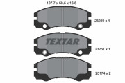 2325001 TEXTAR sada brzdových platničiek kotúčovej brzdy 2325001 TEXTAR