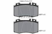 2327181 Sada brzdových destiček, kotoučová brzda Lightweight Technology TEXTAR