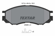 2329002 TEXTAR sada brzdových platničiek kotúčovej brzdy 2329002 TEXTAR