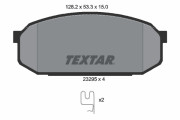 2329501 TEXTAR sada brzdových platničiek kotúčovej brzdy 2329501 TEXTAR