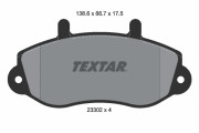 2330201 TEXTAR sada brzdových platničiek kotúčovej brzdy 2330201 TEXTAR