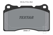 2332501 TEXTAR sada brzdových platničiek kotúčovej brzdy 2332501 TEXTAR
