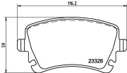 2332610 Sada brzdových destiček, kotoučová brzda TEXTAR