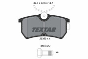 2335301 Sada brzdových destiček, kotoučová brzda TEXTAR