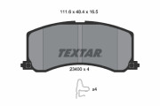 2340001 Sada brzdových destiček, kotoučová brzda TEXTAR