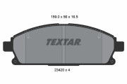 2342004 TEXTAR sada brzdových platničiek kotúčovej brzdy 2342004 TEXTAR