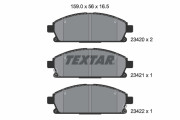 2342001 TEXTAR sada brzdových platničiek kotúčovej brzdy 2342001 TEXTAR