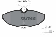 2342401 TEXTAR sada brzdových platničiek kotúčovej brzdy 2342401 TEXTAR