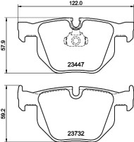 2344711 Sada brzdových destiček, kotoučová brzda Formula XT TEXTAR