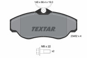 2345201 TEXTAR sada brzdových platničiek kotúčovej brzdy 2345201 TEXTAR