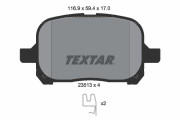 2351302 TEXTAR sada brzdových platničiek kotúčovej brzdy 2351302 TEXTAR