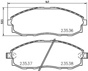 2353603 Sada brzdových destiček, kotoučová brzda TEXTAR