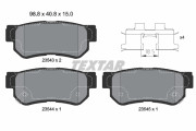 2354301 Sada brzdových destiček, kotoučová brzda epad TEXTAR